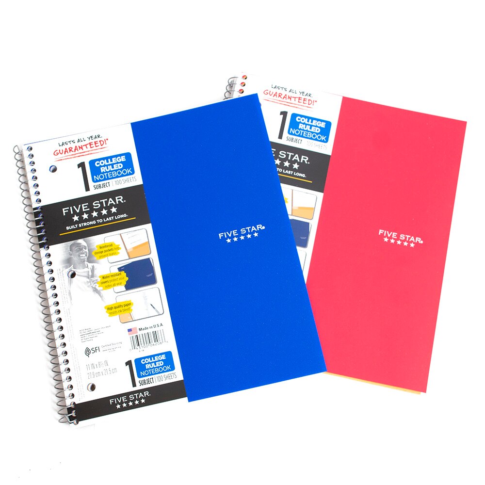 Mead, Five Star, 1-Subject, Spiral, Notebook